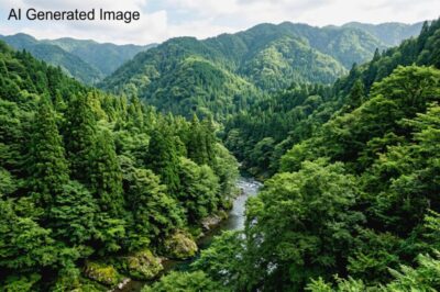 木曽の山々のイメージ(画像はAIによるイメージです)