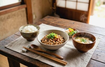 水戸の納豆料理(画像はAIによるイメージです)