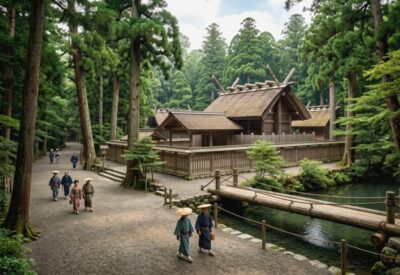 江戸時代の伊勢神宮・内宮(画像はAIによるイメージです)
