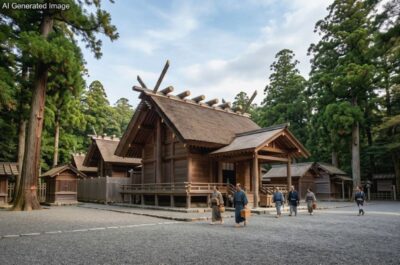 江戸時代の伊勢神宮・内宮(画像はAIによるイメージです)