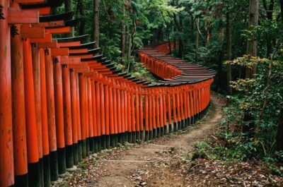 江戸時代の伏見稲荷大社の「千本鳥居」(画像はAIによるイメージです)