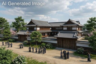 江戸時代の水戸の弘道館（画像はAIによるイメージです）