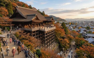 江戸時代の清水寺(画像はAIによるイメージです)(鉄道唱歌:京都の観光・名所)
