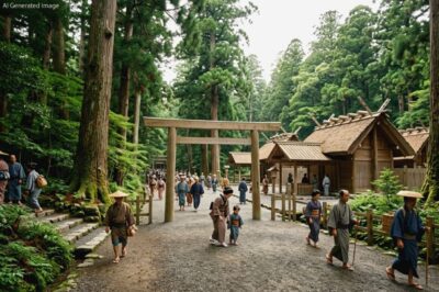 江戸時代の伊勢神宮（画像はあくまでAIによるイメージです。）