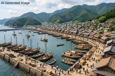 江戸時代の隠岐の島。（画像はAIによるイメージです）