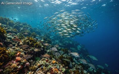 玄界灘の大陸棚の魚たち（画像はAIによるイメージです）