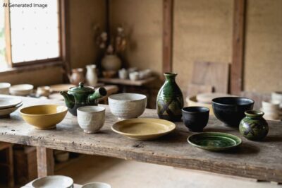 多治見の名物・美濃焼(画像はAIによるイメージです)