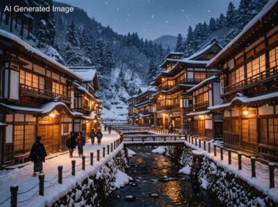 山形・銀山温泉(画像はあくまでAIによるイメージです。)