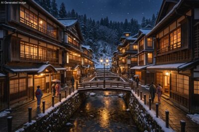 山形・銀山温泉(画像はあくまでAIによるイメージです。)