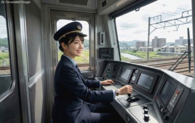 運転士になるには?について学んでゆきましょう!(画像はAIによるイメージです)
