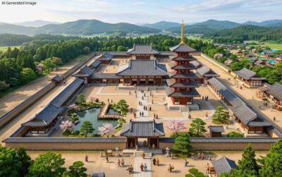 飛鳥時代の四天王寺(画像はAIによるイメージです)