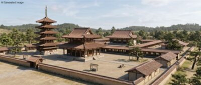 飛鳥時代の法隆寺(画像はAIによるイメージです)