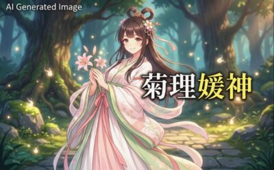 白山連峰の女神・ククリヒメ（画像はAIによるイメージです）（鉄道唱歌：手取川・白山関連）