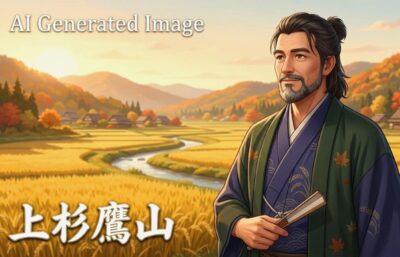 上杉鷹山公（画像はあくまでAIによるイメージです。）（鉄道唱歌：福島・米沢関連）