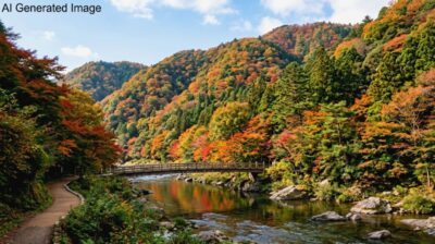 京都の嵐山国有林の例（画像はあくまでAIによるイメージです。）