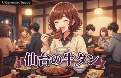 仙台名物・牛タン（画像はあくまでAIによるイメージです。）