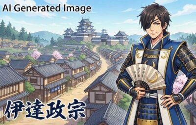 実質100万石超えの国力を築き上げた伊達政宗(画像はあくまでAIによるイメージです。)