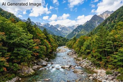 利根川の上流部(画像はAIによるイメージです)