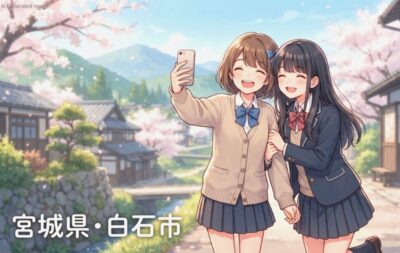 宮城県白石市の観光(画像はあくまでAIによるイメージです。)