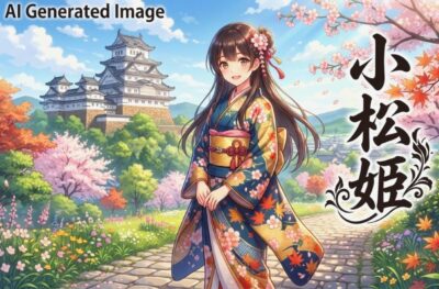 沼田のアイドル・シンボル、小松姫（画像はAIによるイメージです）