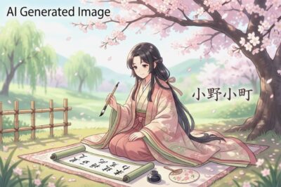 「日本三大美人」には当然入る、小野小町。