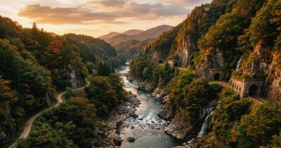 愛知県川では「庄内川」、岐阜県側では「土岐川」。(画像はAIによるイメージです)