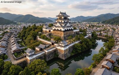 江戸時代の彦根城(画像はあくまでAIによるイメージです。)