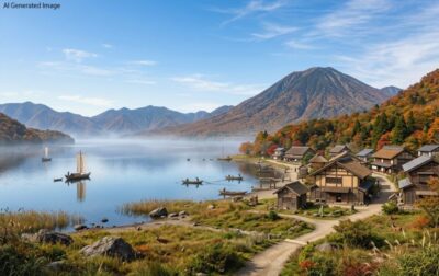 江戸時代の日光・中禅寺湖（画像はAIによるイメージです）