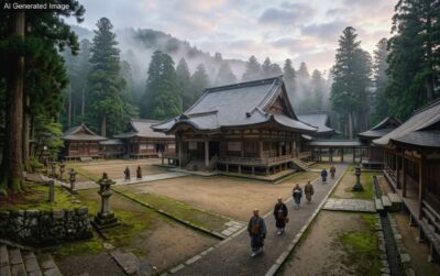 江戸時代の高野山（画像はあくまでAIによるイメージです。）