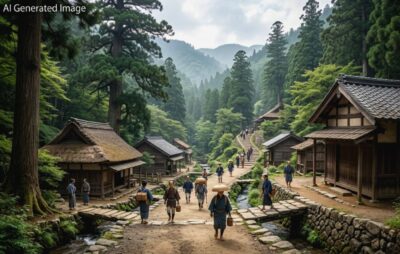 江戸時代の高野山（画像はあくまでAIによるイメージです。）
