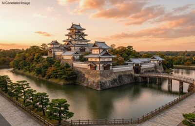 江戸時代の金沢城(画像はAIによるイメージです)