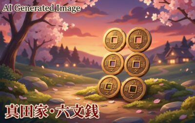 真田家の「六文銭」のイメージ（画像はあくまでAIによるイメージです）（真田幸村関連）
