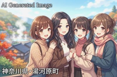 神奈川県・湯河原町の観光(画像はあくまでAIによるイメージです。)