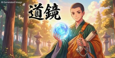 道鏡（画像はAIによるイメージです）（鉄道唱歌：宇佐神宮関連）