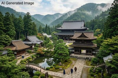 鎌倉時代の円覚寺(画像はAIによるイメージです)