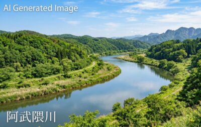 阿武隈川(画像はあくまでAIによるイメージです。実際の景色ではありませんので、ご了承ください。)