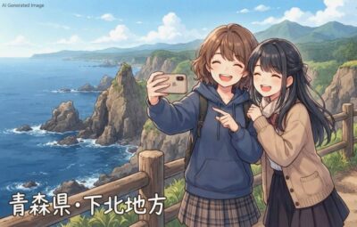 青森・下北地方(画像はあくまでAIによるイメージです。)(鉄道唱歌:野辺地関連)