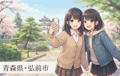 青森県弘前市の観光（画像はあくまでAIによるイメージです。）