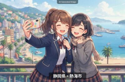 熱海の観光（画像はあくまでAIによるイメージです。）