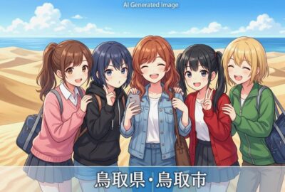 鳥取市・鳥取砂丘の観光（画像はあくまでAIによるイメージです。）