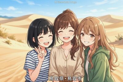鳥取市・鳥取砂丘の観光（画像はあくまでAIによるイメージです。）