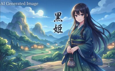 長野県(信濃国)・黒姫山の伝説の女性・黒姫(画像はあくまで、AIによるイメージになります。)