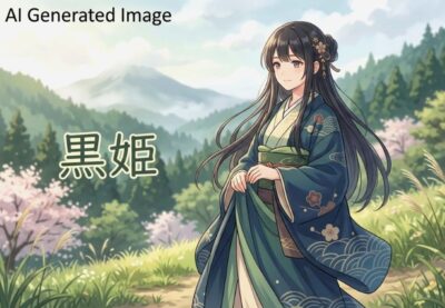 この地域に伝わる伝説の少女、黒姫。(画像はあくまで、AIによるイメージになります)