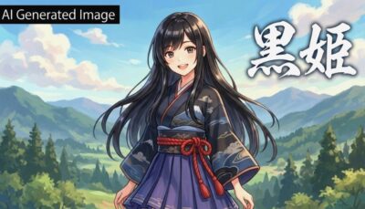 長野県北部に伝わる伝説の美女・黒姫(画像はあくまでAIによるイメージです。)