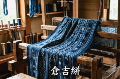 倉吉名物・倉吉絣(画像はあくまでAIによるイメージです。)