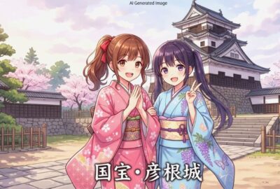 国宝・彦根城の観光（画像はあくまでAIによるイメージです。）