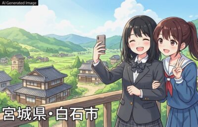 宮城県白石市の観光(画像はあくまでAIによるイメージです。)