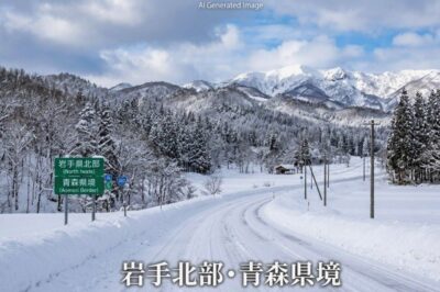 岩手北部・青森県境の景色(画像はあくまでAIによるイメージです。)