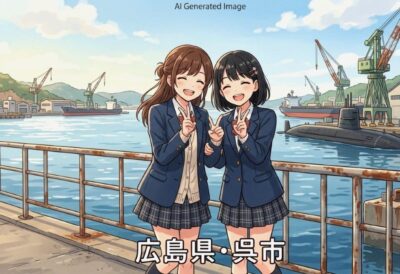 広島県呉市の観光(画像はあくまでAIによるイメージです。実際の景色・人物等ではありませんので、ご了承ください。)