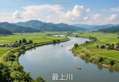 最上川（画像はあくまでAIによるイメージです。）